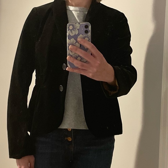 J. Crew Velvet Blazer - black, size 2 - Picture 7 of 7